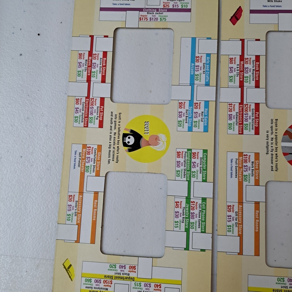 (4) Milton Bradley 2005 MALL MADNESS Board Game REPLACEMENT PURCHASE CARDS - Picture 3 of 10